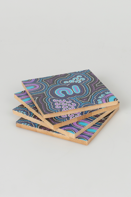 Koorrookee 'Grandmother' Bamboo Coaster Set (4 Pack)
