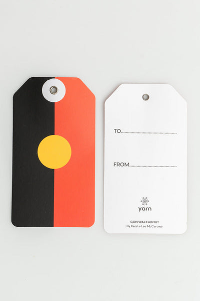 "Raise The Flag" Aboriginal Flag Gift Tags (5 Pack) - FREE GIFT