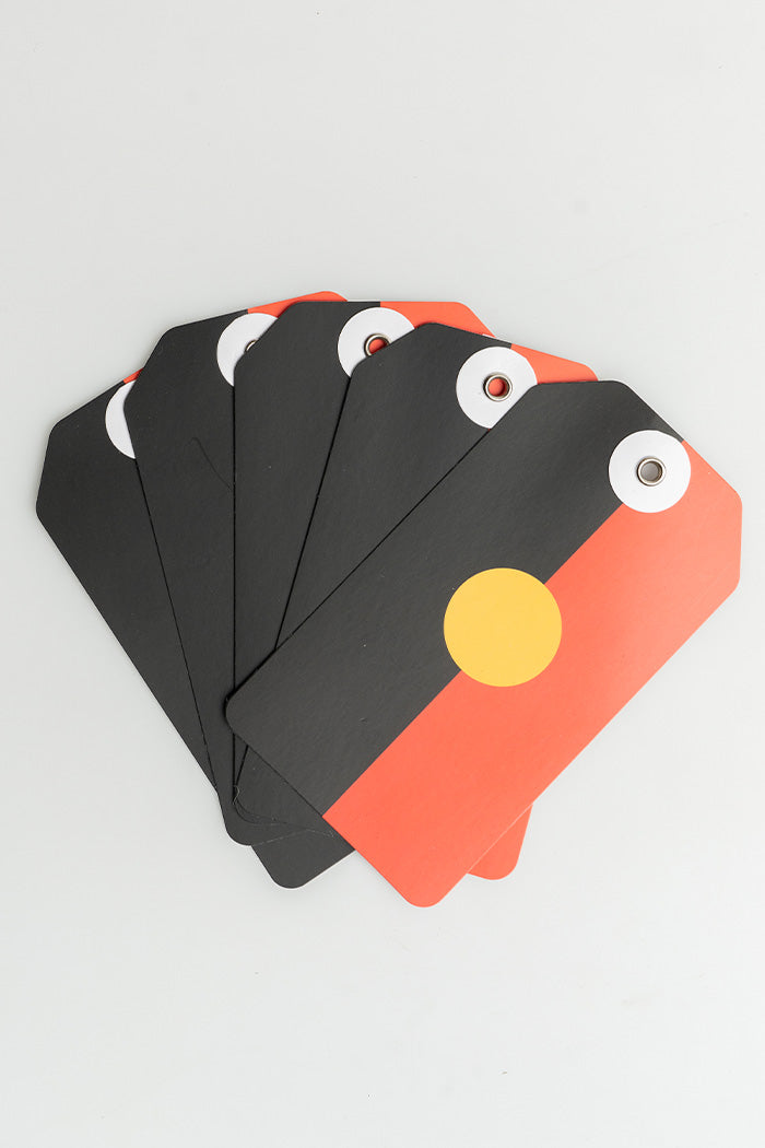 "Raise The Flag" Aboriginal Flag Gift Tags (5 Pack) - FREE GIFT