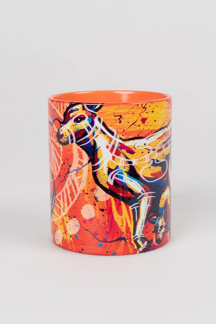 Kangaroo & Goanna Dreaming Ceramic Coffee Mug