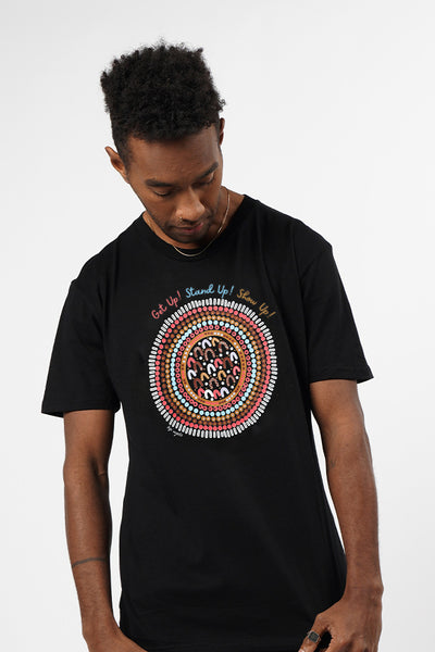 The Time Is Now Black Cotton Crew Neck Unisex T-Shirt