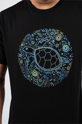 Goorlil (Turtle) Black Cotton Crew Neck Unisex T-Shirt