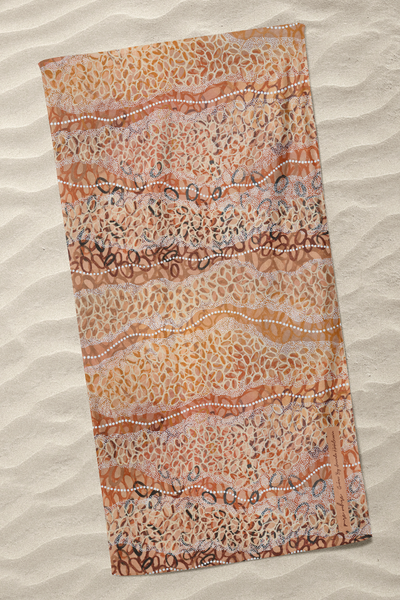 Gubarr (Red Ochre) Beach Towel