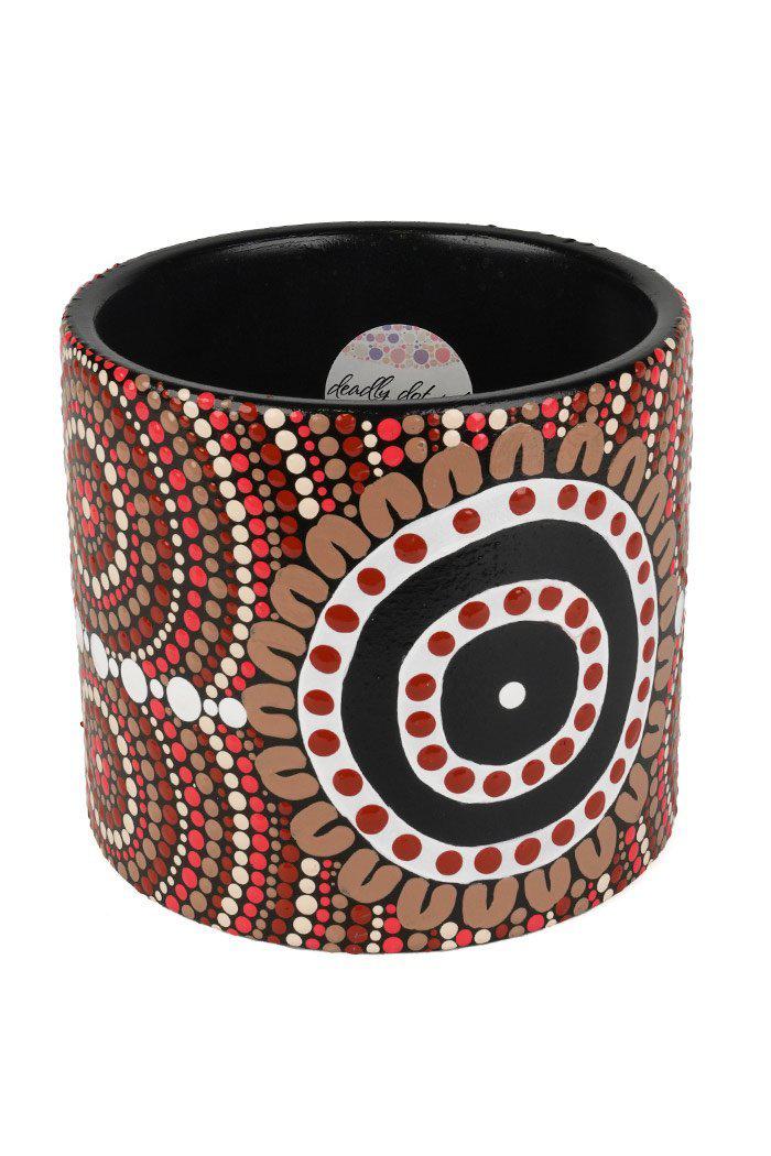 Guganigine- Kookaburra Handpainted Pot-Homewares-Yarn Marketplace