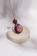 Aboriginal Art Jewellery Australia-Handmade Purple 'Tidda' Sister Basket Necklace-Yarn Marketplace