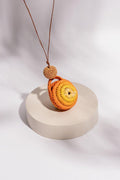 Aboriginal Art Jewellery Australia-Handmade Yellow 'Tidda' Sister Basket Necklaces-Yarn Marketplace