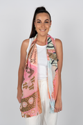 In Their Footsteps Rectangle Chiffon Scarf