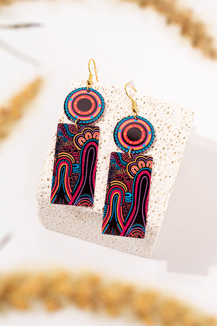 Aboriginal Art Earrings Yarn