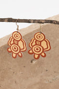 Aboriginal Art Jewellery Australia-My Mother Earth Cut Out Earrings-Yarn Marketplace