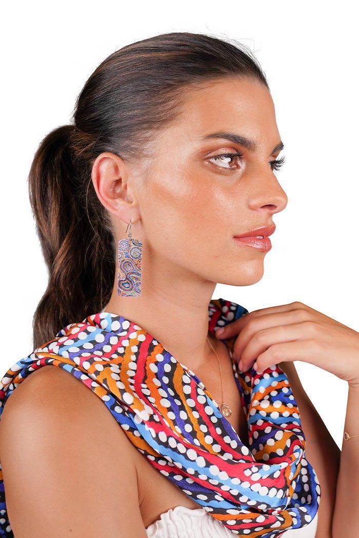 Aboriginal Art Jewellery Australia-Ngalyipi Earrings-Yarn Marketplace