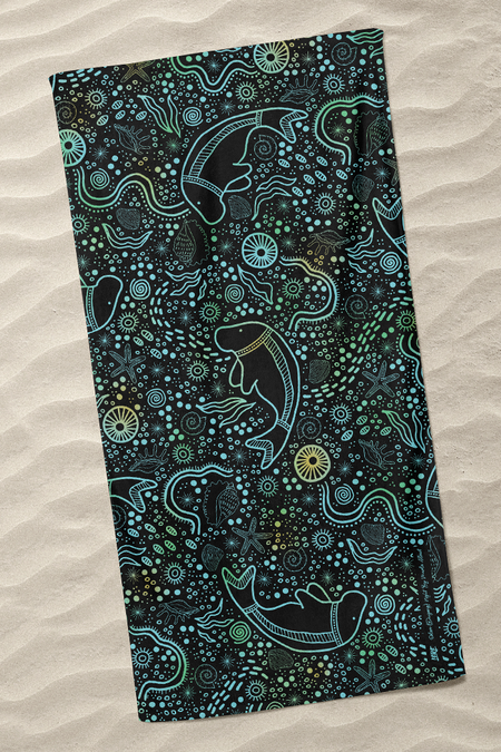 Odorr (Dugong) Night Beach Towel