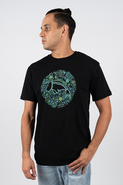 Odorr (Dugong) Black Cotton Crew Neck Unisex T-Shirt