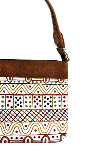 Papajua Embroidered Handbag Leather - 30 x 24cm-Bags-Yarn Marketplace