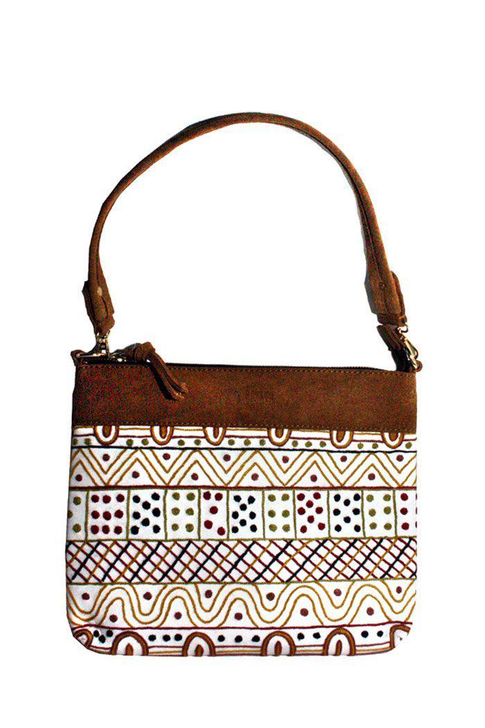 Papajua Embroidered Handbag Leather - 30 x 24cm-Bags-Yarn Marketplace