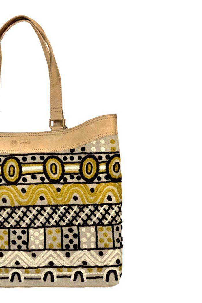 Papajua OS Embroidered Hand Bag - 38x45-Bags-Yarn Marketplace