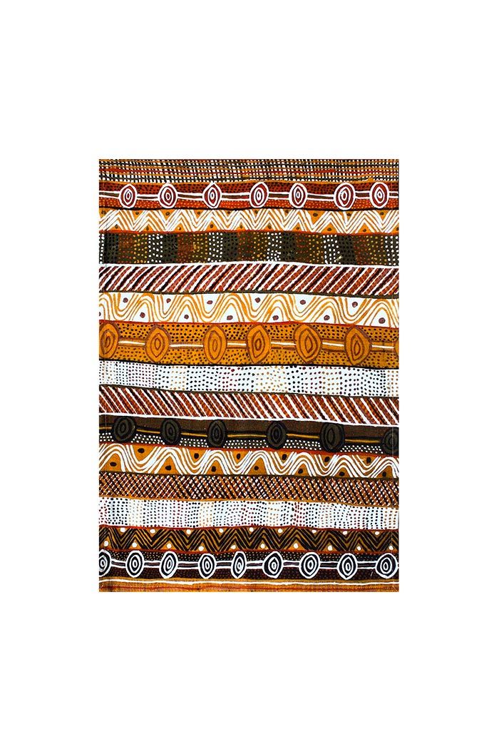 Aboriginal Art Kitchen Warehouse-Papajua and Morton Cotton Tea Towel 2 Pack-Yarn Marketplace