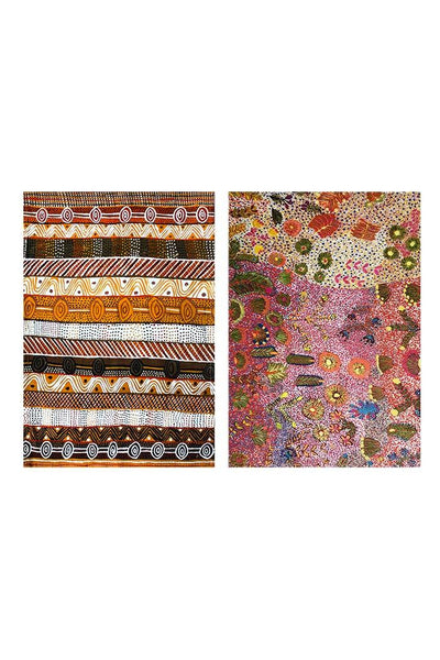 Aboriginal Art Kitchen Warehouse-Papajua and Morton Cotton Tea Towel 2 Pack-Yarn Marketplace
