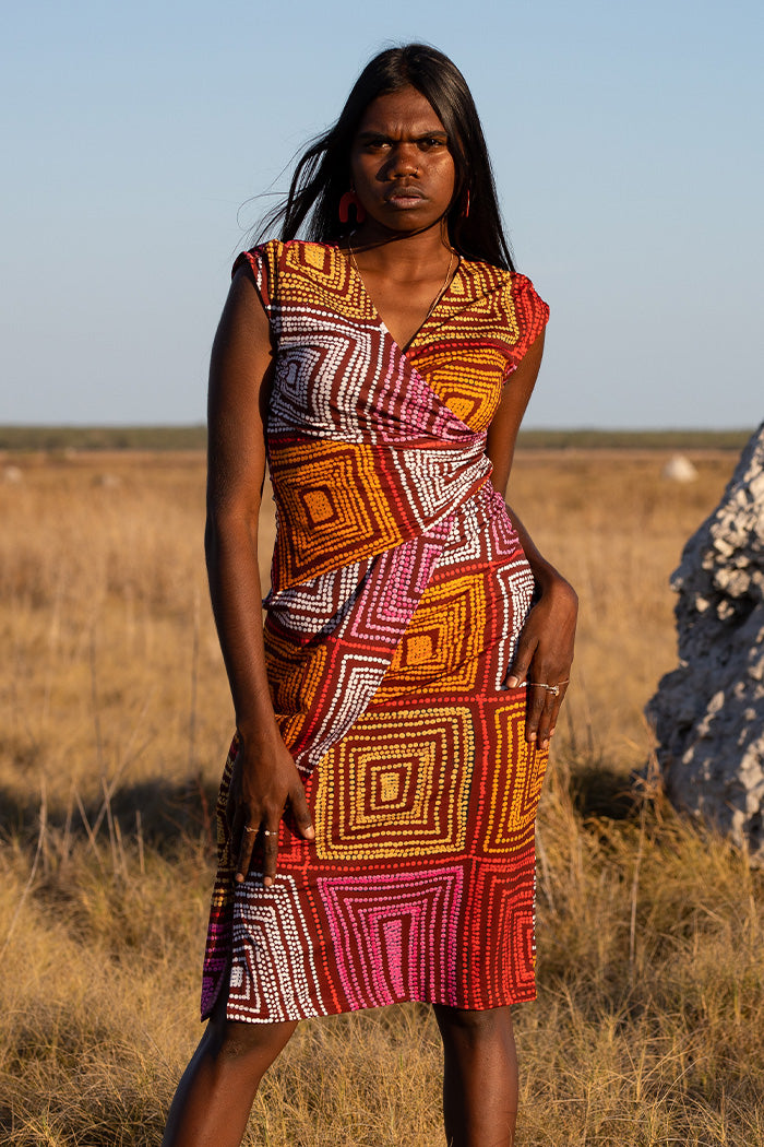 aboriginal design dresses Indigenous Fashion