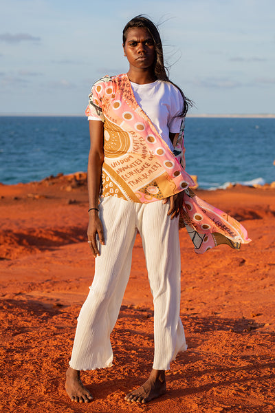 In Their Footsteps Chiffon Shawl