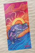 Red Dusk Barra Beach Towel