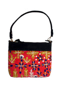 Ross Embroidered Handbag Leather (Red) - 30 x 24cm-Bags-Yarn Marketplace