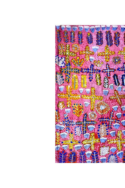 Aboriginal Art Kitchen Warehouse-Ross (Pink & Purple) Cotton Tea Towel-Yarn Marketplace