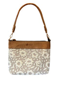 Sampson Embroidered Handbag Leather (Tan) - 30 x 24cm-Bags-Yarn Marketplace