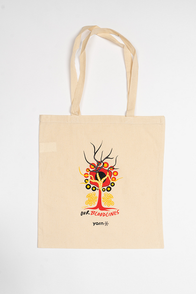 Our Bloodlines Long Handle Natural Tote Bag