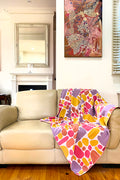 Zimran (Pink & Yellow) Cotton Throw 125x150cm