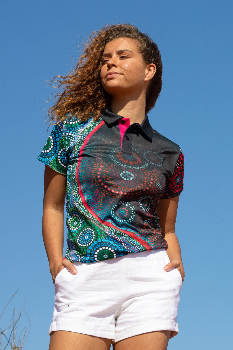 Salt Meets Earth UPF 50 Women's Fitted Polo Shirt