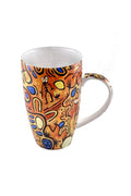 Aboriginal Art Kitchen Warehouse-Varcoe Bone China Mugs 380ml/13oz-Yarn Marketplace