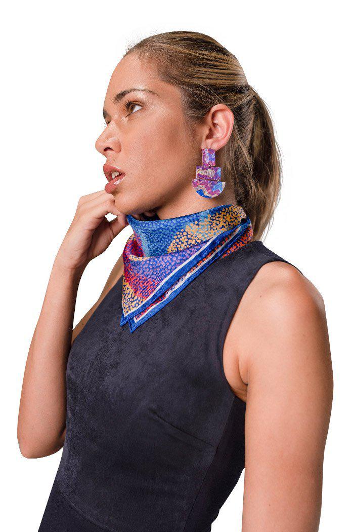 Aboriginal Art Jewellery Australia-Yankirri Jukurrpa Earrings-Yarn Marketplace