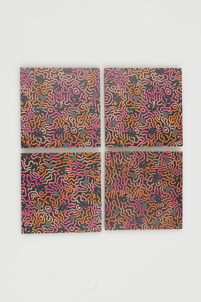 Coral Reef Bamboo Coaster Set (4 Pack)