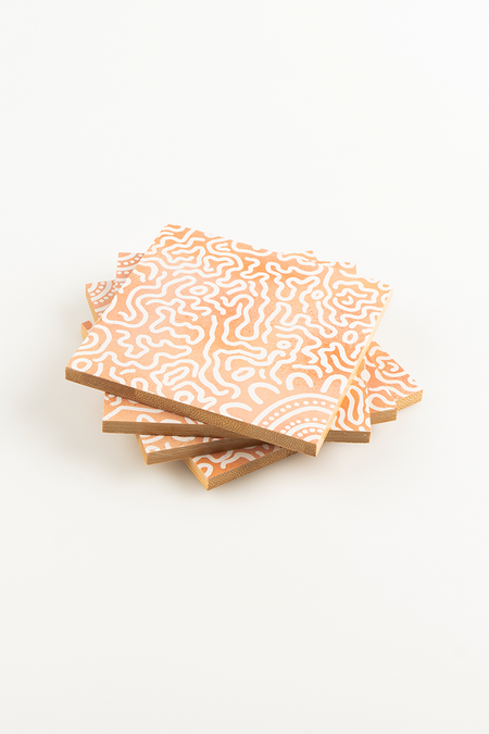 Family Reefing Bamboo Coaster Set (4 Pack)