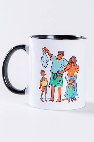 Deadly Super Dad "Hand Line Hero" Ceramic Coffee Mug