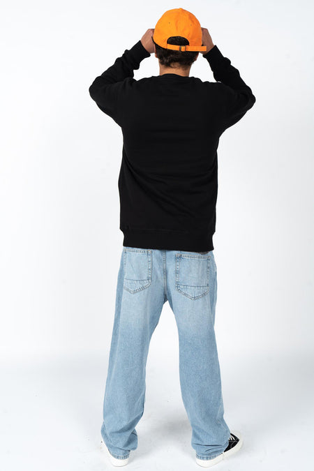 Walkabout No Path Black Premium Cotton Crew Neck Unisex Sweatshirt